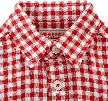 Amazon.co.jp: [MiKiHOUSE] 【 ミキハウス 】 シャツ 長袖 ギンガム